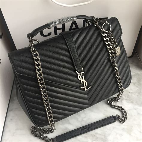 ysl college bag large replica|ysl black shoulder bag.